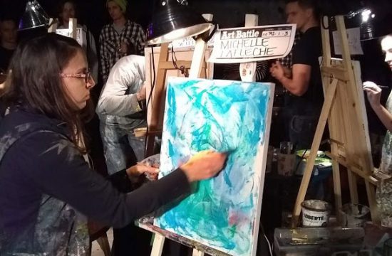 Michelle Laflèche au Art Battle