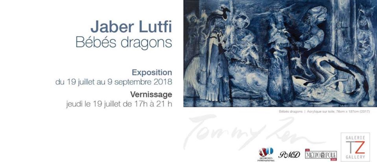 Les dragons bedes de Jaber Lutfi présentés à la Galerie Tommy Zen.