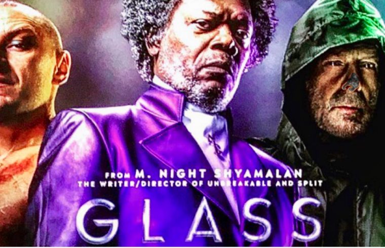 Une superbe affiche présentant le film énigmatique "Glass.