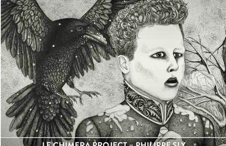 Un dessin en noir et blanc d'un homme avec un corbeau, mettant en vedette Analekta.