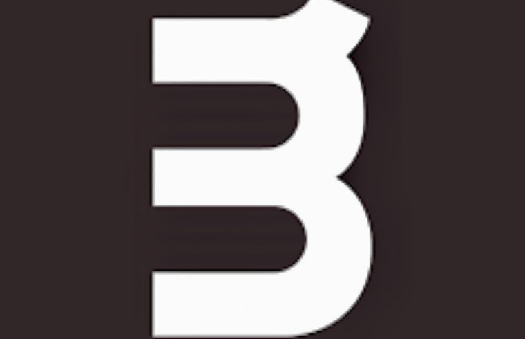 La lettre b sur fond noir en mode masculin.