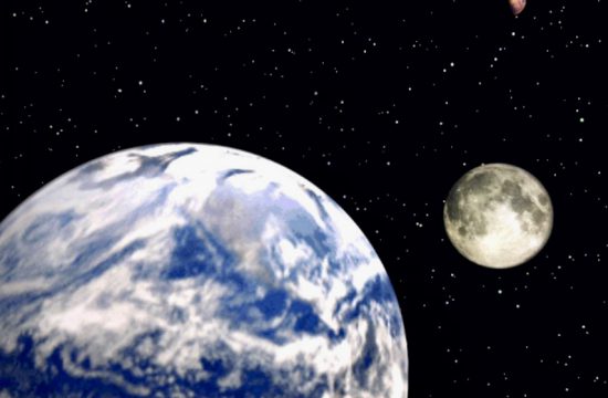 La Terre et la Lune sont représentées dans l'espace, capturant une nouvelle perspective de nos voisins célestes.