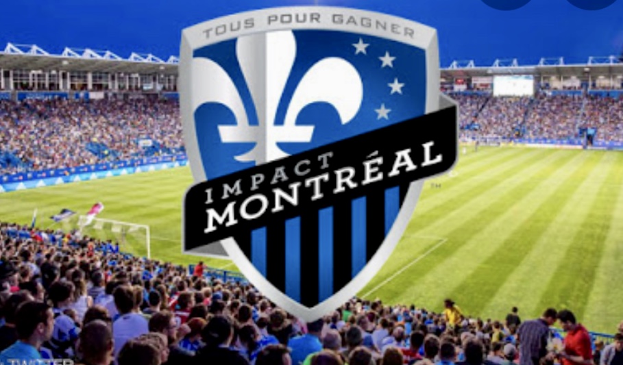 Logo de l'Impact Montréal sur un terrain de soccer mettant en valeur la passion de l'équipe pour ce sport.