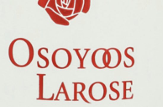 Le logo d'osyoos laroe, mettant en vedette les élégants Vins canadiens.