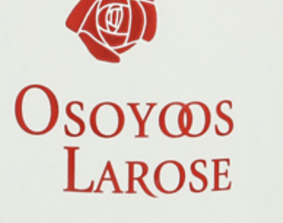 Le logo d'osyoos laroe, mettant en vedette les élégants Vins canadiens.