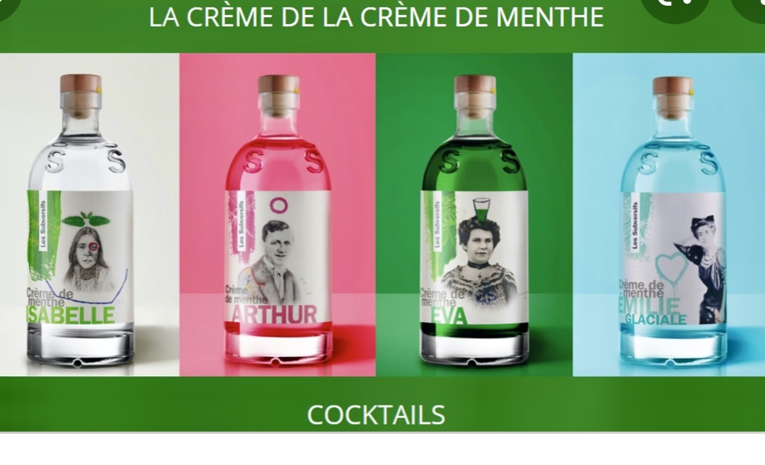 La crème de crème de menthe - capture d'écran présentant l'étiquette Alcool du Québec.