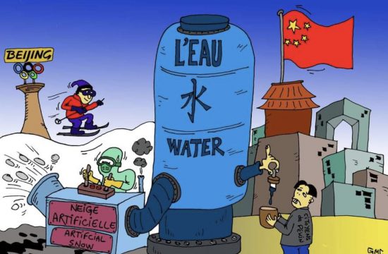 Caricature : Une caricature avec les mots "plomber de l'eau" dessus.