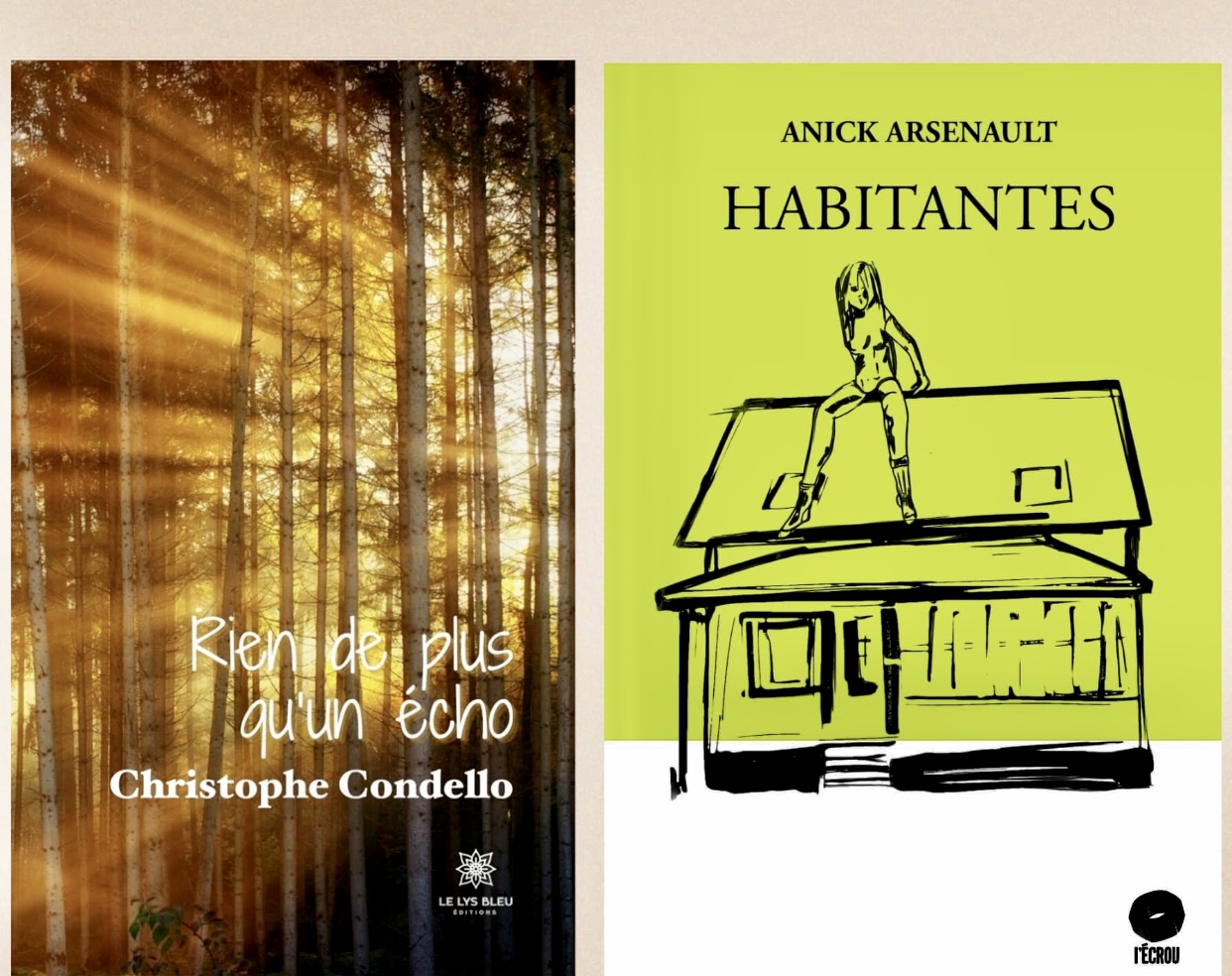 Une couverture du livre 'habitants' avec une photo de maison, mettant à l'honneur la littérature française.