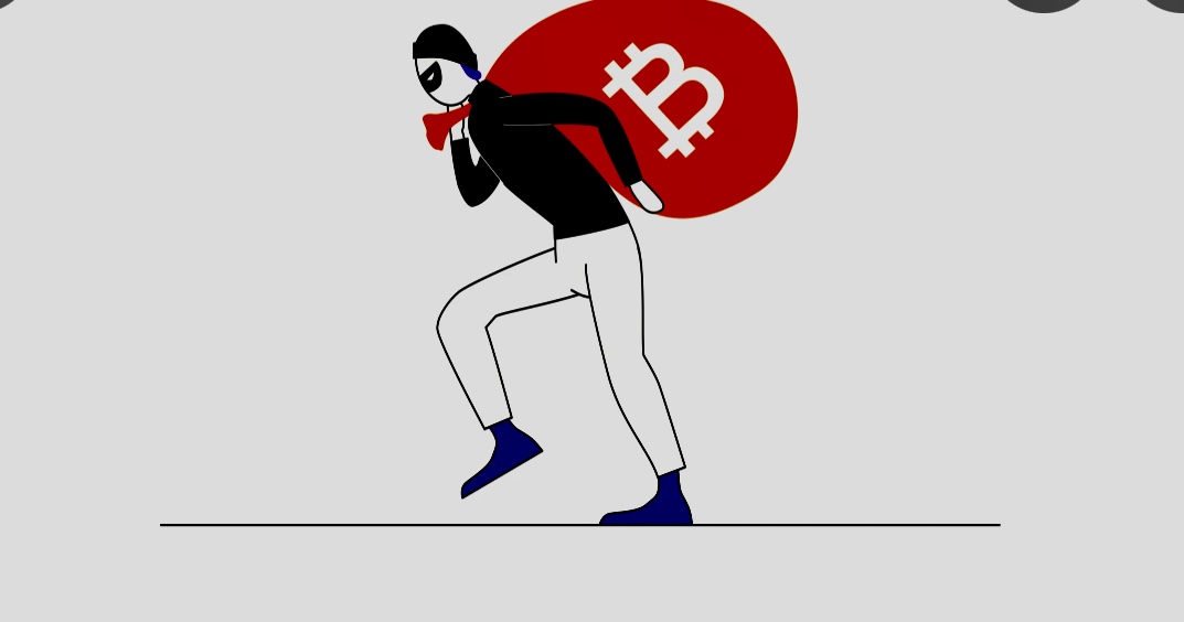 Une illustration mettant en scène un homme tenant fièrement un sac rempli de Cryptomonnaie.