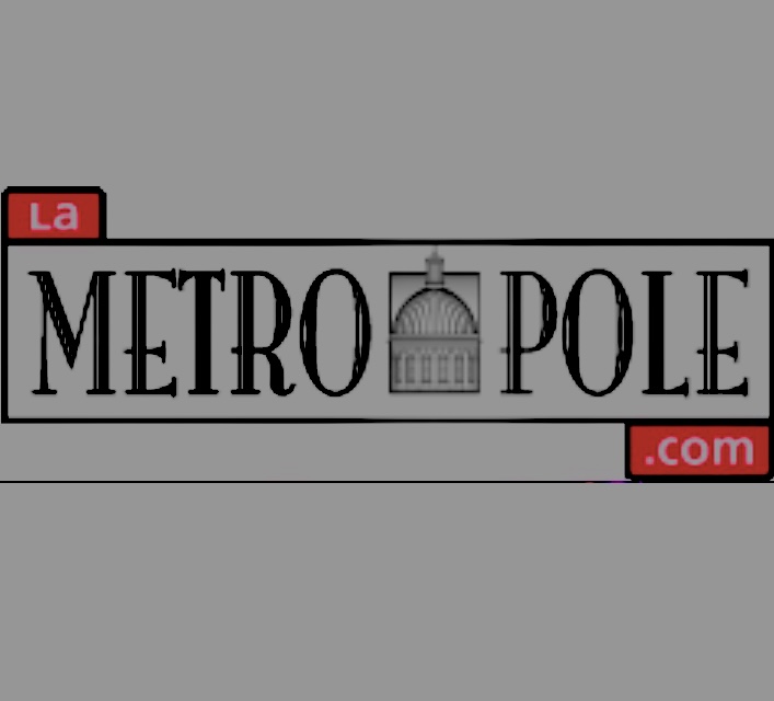 Le logo du pôle métro sur fond gris, reprenant des éléments de Littérature.
