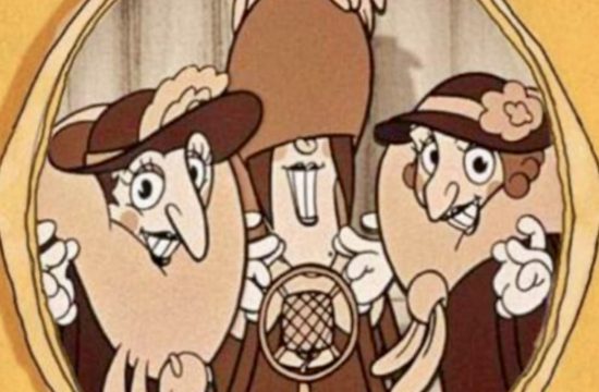 Un film d'animation mettant en scène un groupe de personnes portant des chapeaux.