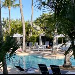 Une piscine entourée de palmiers et de transats aux Keys pendant 5 jours.