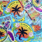 Une collection de stickers sur le thème tropical mettant en vedette Les Keys en 5 jours jour 5.