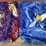 Un tableau de Chagall représentant un homme et une femme avec une échelle au Coeur de Nice.