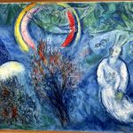 Un tableau de Chagall représentant une femme en robe bleue au Coeur de Nice.