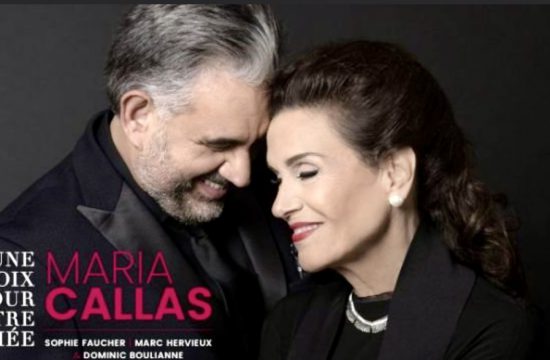 L'affiche de « Your Callas » de Maria Callas, mettant en vedette la voix bien-aimée de Maria Callas, une voix pour être aimée.