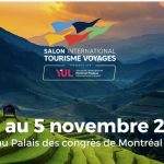 L'affiche du Salon Tourisme Voyages 2023, mettant à l'honneur les voyageurs internationaux.