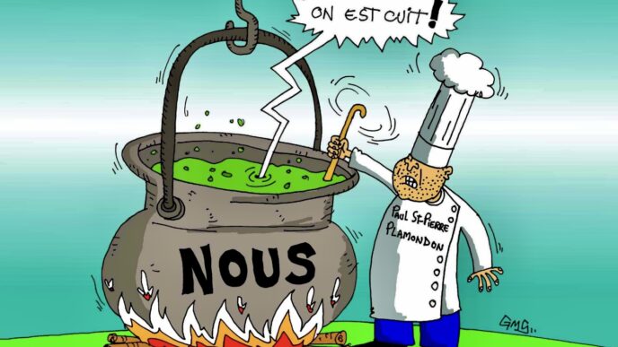 "On est cuit!" Caricature de Ghalem