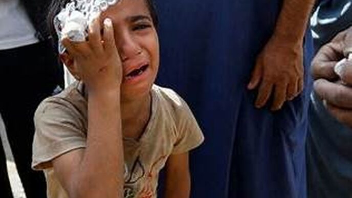 Enfant blessé à Gaza.