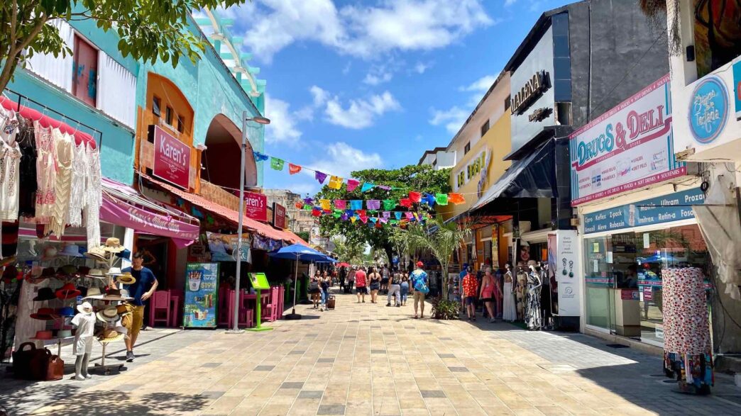 Playa del Carmen, centre-ville. Mexique.